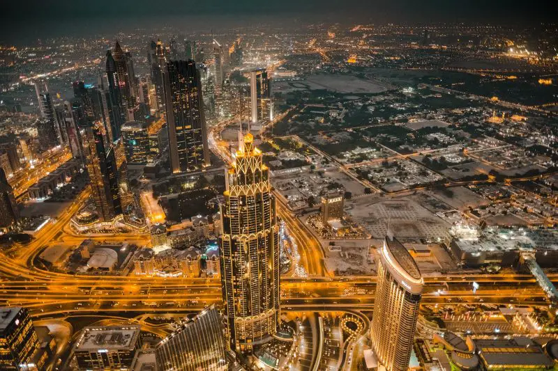 Dubai Emirates Burj Khalifa Skyline City Night