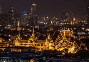 Grand Palace Bangkok Temple Night Wat Phra Kaew